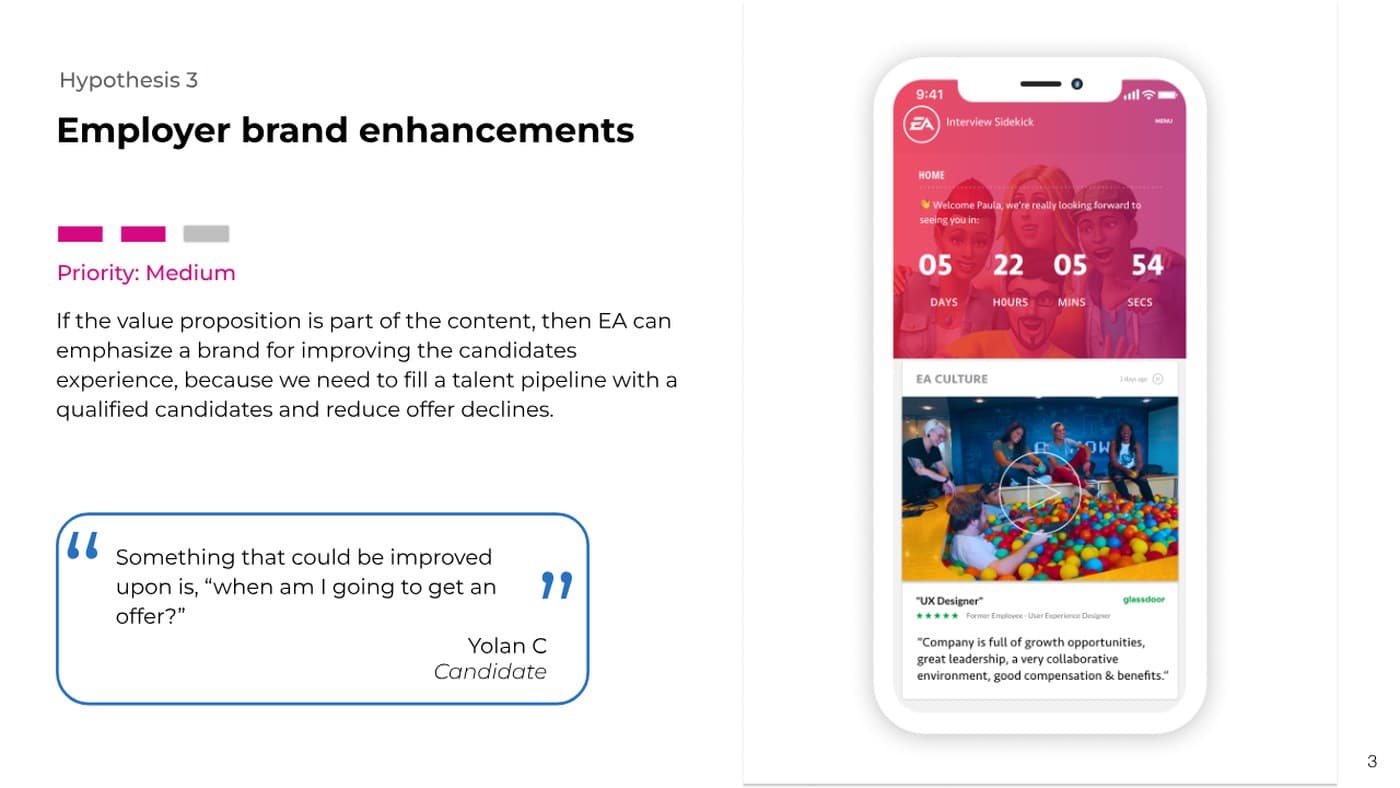 Electronic Arts employer brand enhancements on mobile