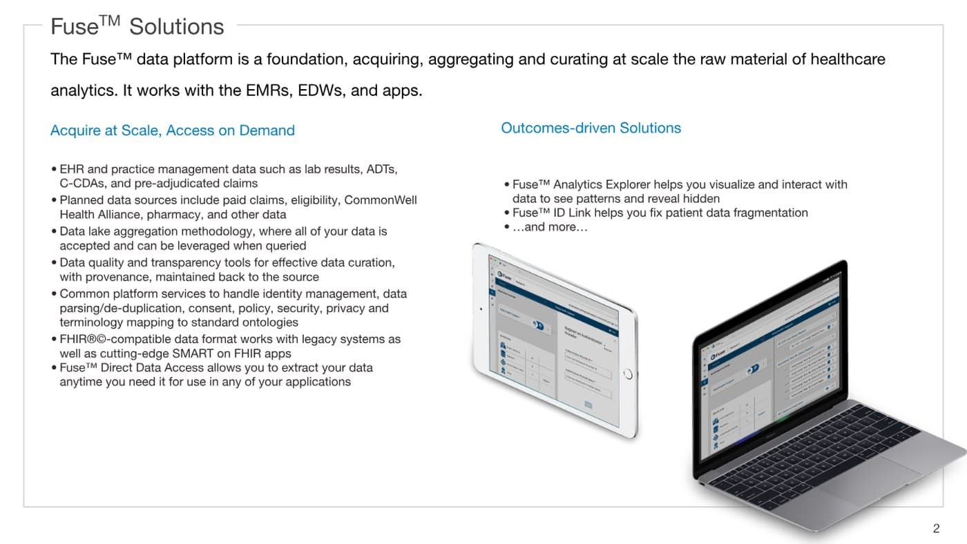 Fuse solution overview with a laptop dashboard